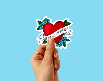 Pegatina de mamá perruna