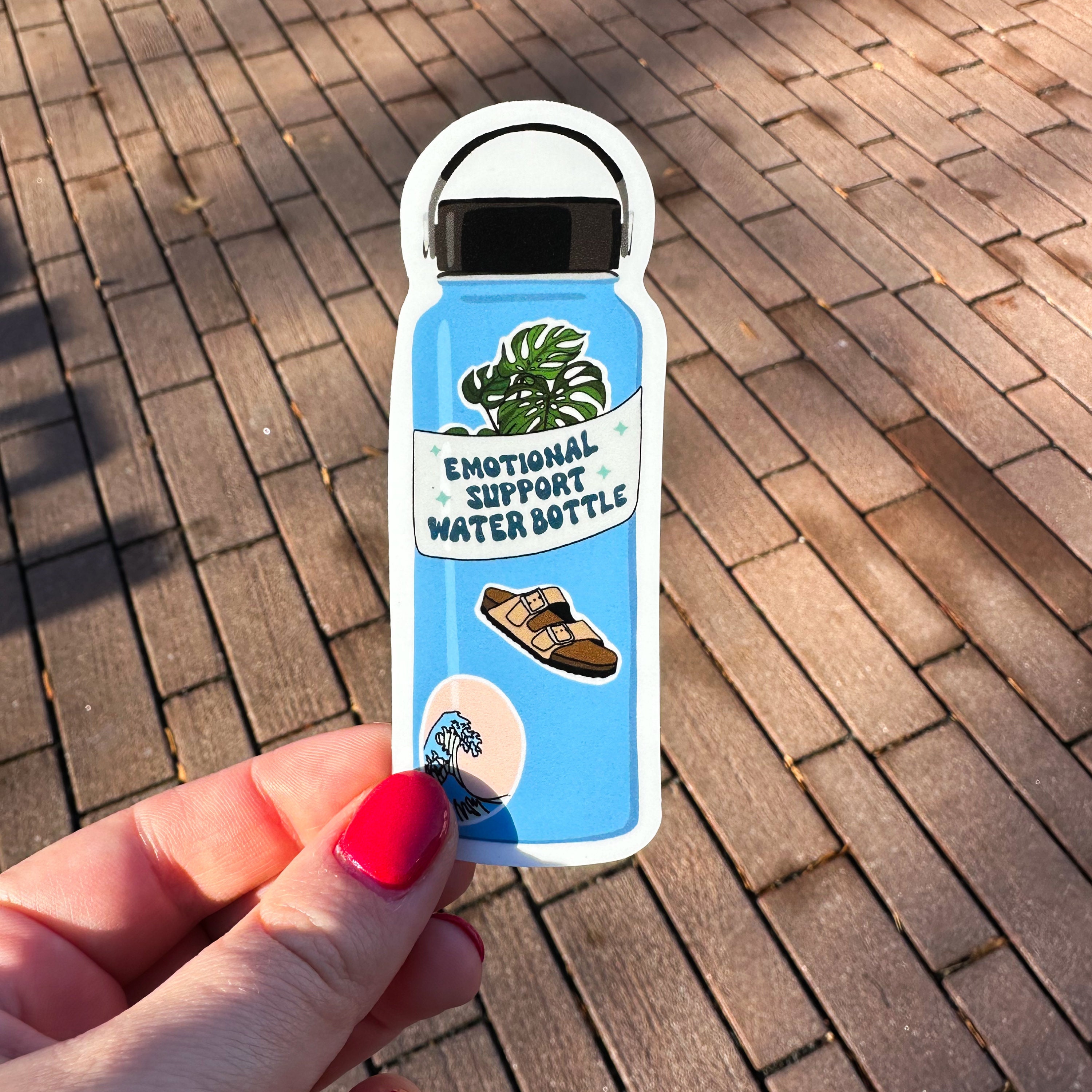 Emotional Support Water Bottle Sticker | Funny Water Bottle Sticker - Etsy