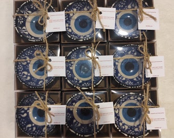 Evil Eye Wedding Favors Evil Eye Ceramic Bowl for Baby Shower, Wedding, Bridal Shower, Baptism