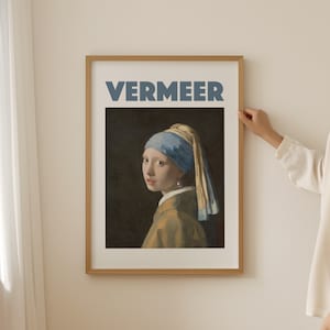 Johannes Vermeer Print, Vermeer Poster, Apartment Decor, Printable Exhibition Poster, Vermeer Wall Art
