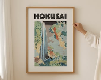 Hokusai Print, Printable Exhibition Poster, Japanese Art Print, Apartment Decor