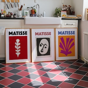 Henri Matisse Gallery Wall Set de 3, Cartel de Henri Matisse, Decoración de apartamentos, Henri Matisse Wall Art, Henri Matisse Art Print Set de 3