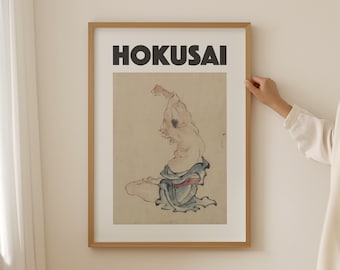 Hokusai Print, Printable Exhibition Poster, Japanese Art Print, Apartment Decor