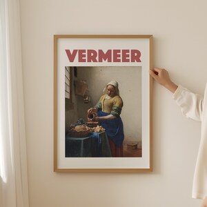 Johannes Vermeer Print, Vermeer Poster, Apartment Decor, Printable Exhibition Poster, Vermeer Wall Art