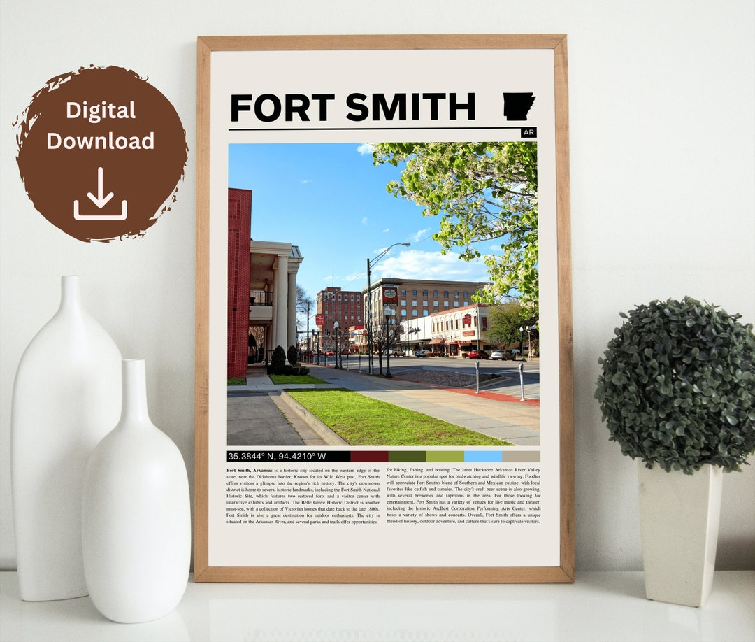 Fort Smith Arkansas Poster Digital Download, Ft Smith AR Print ...