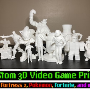 Spersonalizowane wydruki 3D gier wideo | Super Smash Brothers, Team Fortress 2, Pokémon, Roblox i wiele innych! |