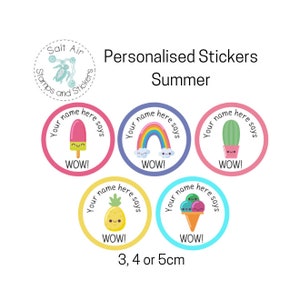 Personalised Merit stickers - Summer