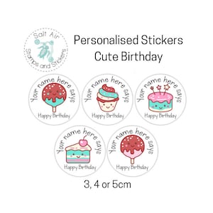 Personalised Merit stickers - Cute Birthday