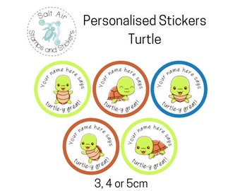 Personalised Merit stickers - Turtle