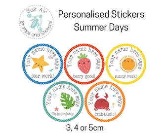 Personalised Merit stickers - Summer Days