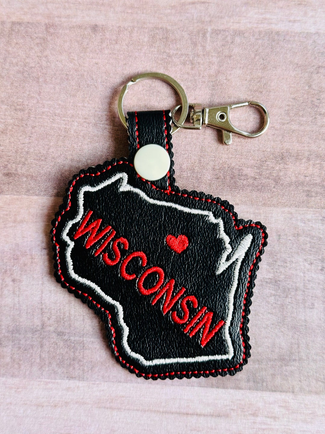 Handcrafted Wisconsin State Keychain - Celebrate the Badger State With ...