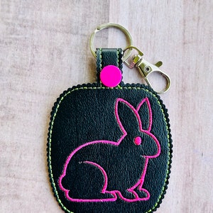 Adorable Rabbit Keychain - Handcrafted Cute Bunny Charm for Keys - Easter Gift - Pocket Accessory - Rabbit Lover Present - Rabbit Key Ring.