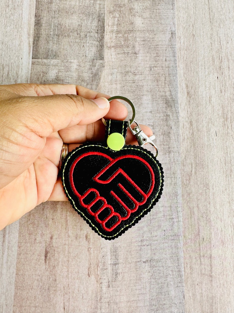 Symbolic Handshake Keychain - Friendship Gift - Unique Handcrafted ...