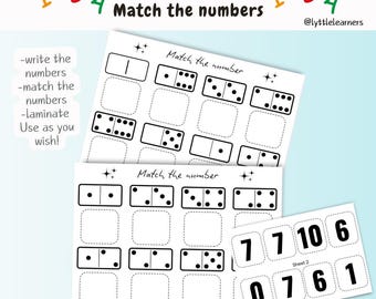 Domino Number Match Worksheet | Printable Maths Activity (Digital Download)