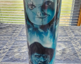 20 oz skinny tumbler  Halloween glow in the dark