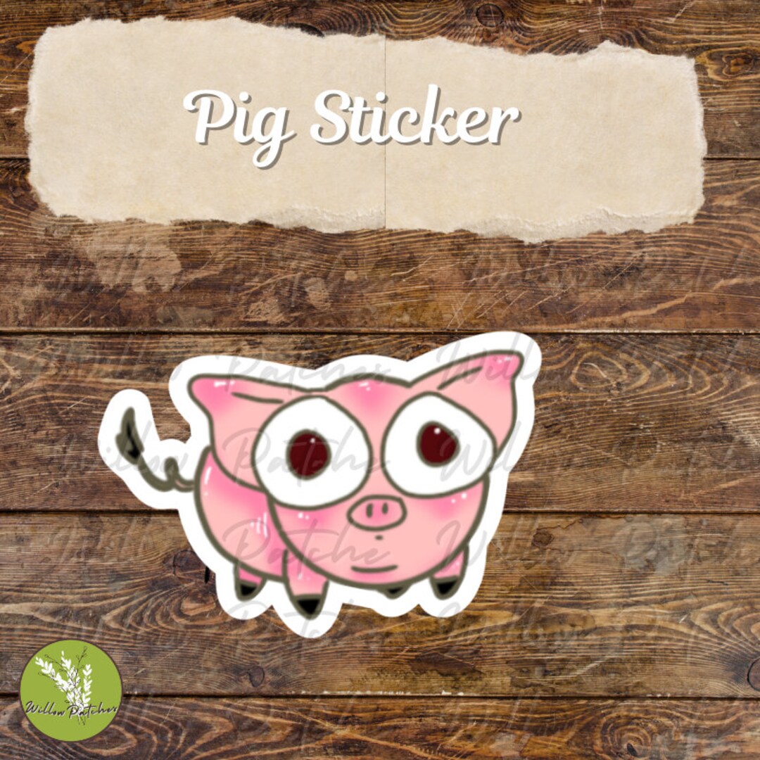 Pig Sticker Farm Animals Vinyl Stickers Scrapbooking, Waterbottles