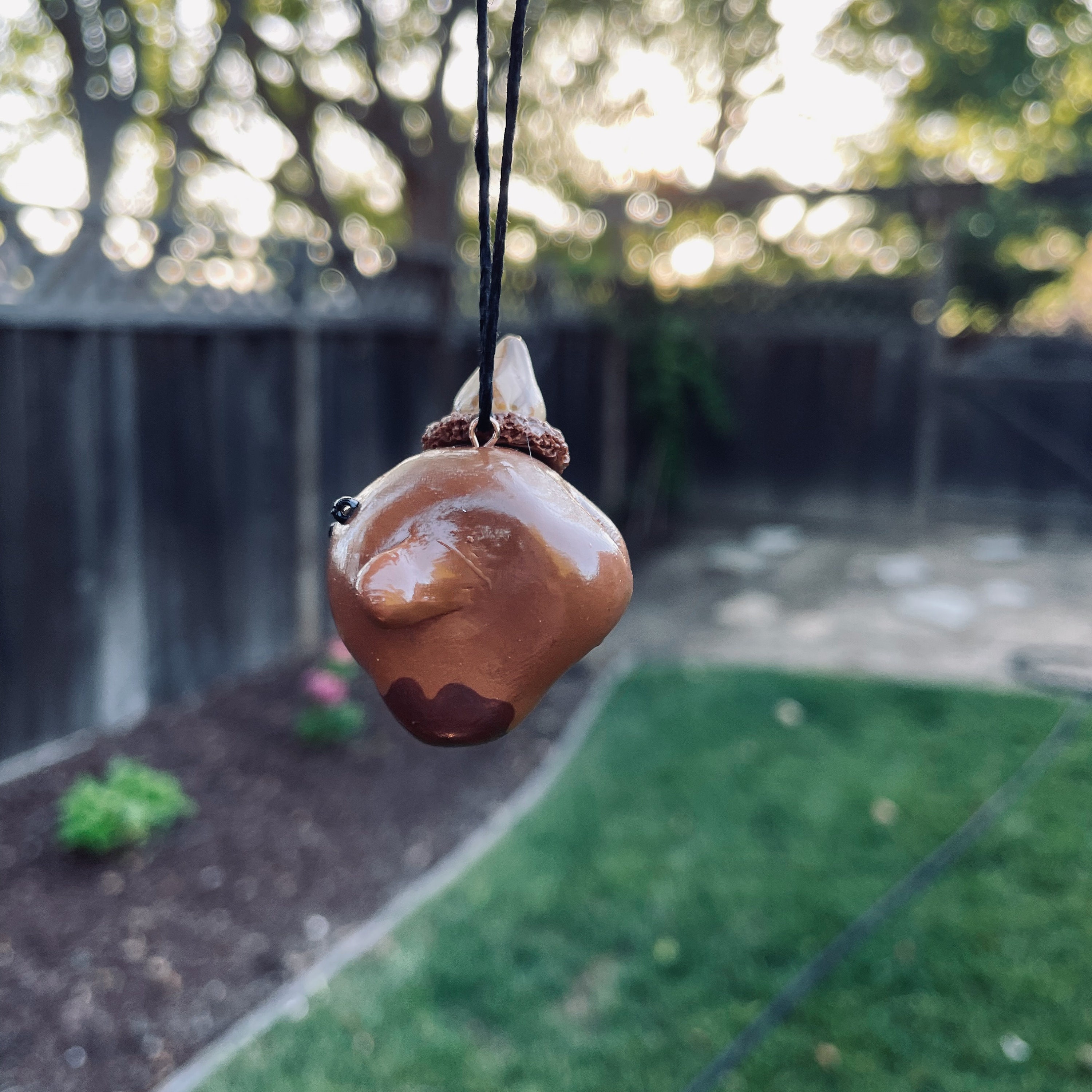Chelsea the Chocolate Ice Cream Clay Blob Charm Keychain - Etsy