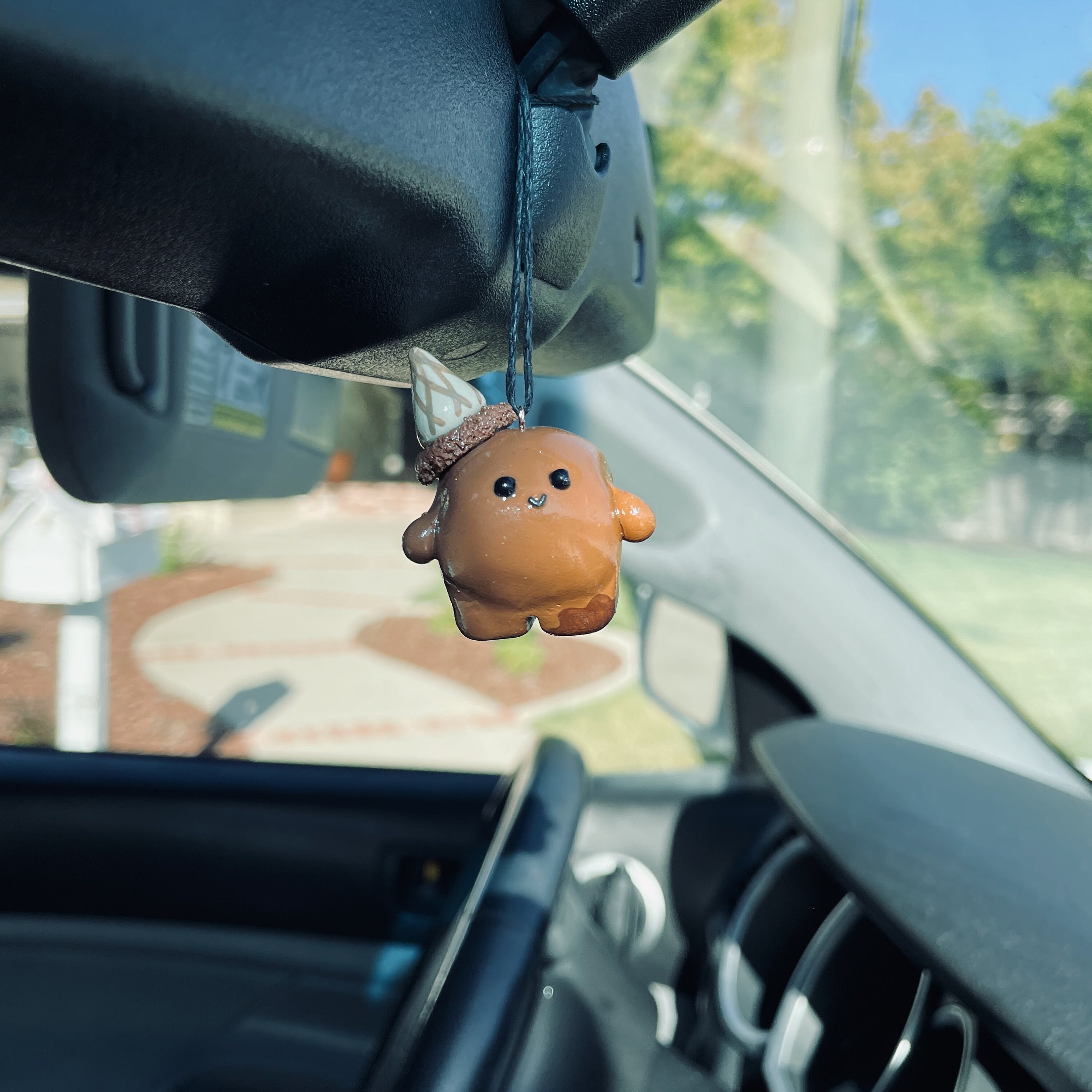 Chelsea the Chocolate Ice Cream Clay Blob Charm Keychain - Etsy