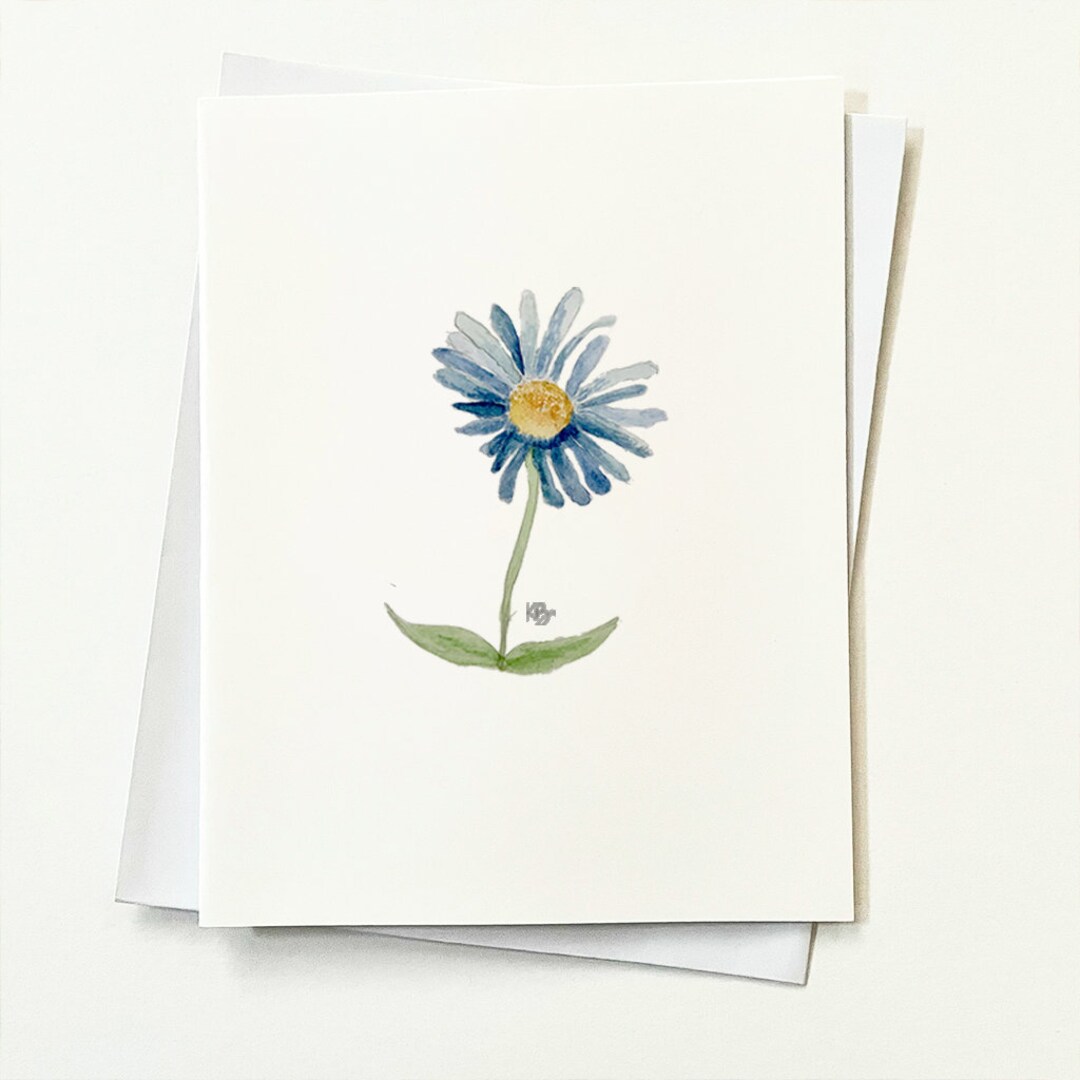 Daisy Watercolor Blank Card Set, Floral Greeting Note Card - Etsy