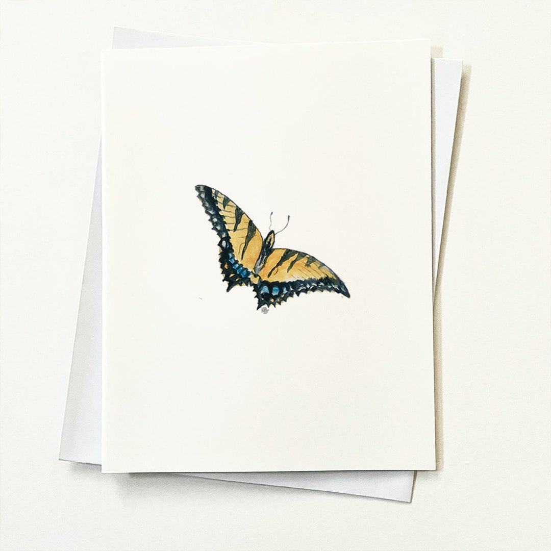 Butterfly Watercolor Blank Card Set, Folded Note Card - Etsy