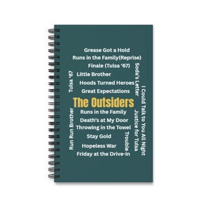 The Outsiders notebook, The Outsiders merch, Broadway notebook, Broadway merch