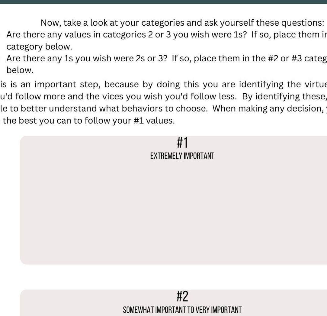 Values Discovery Activity: Explore Your Core Beliefs for Personal ...