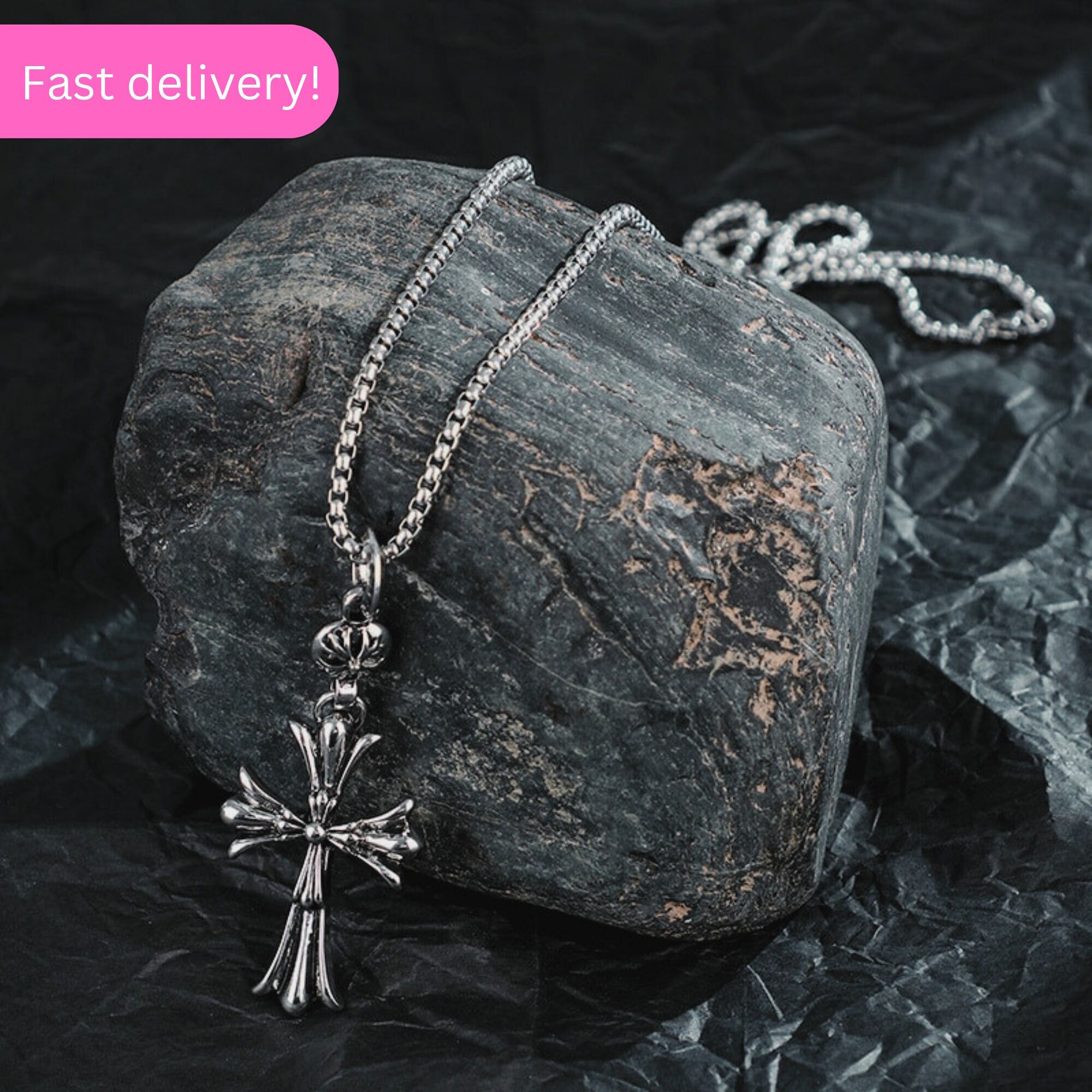 Chrome Hearts Cross gothic necklace - Necklaces, Facebook Marketplace