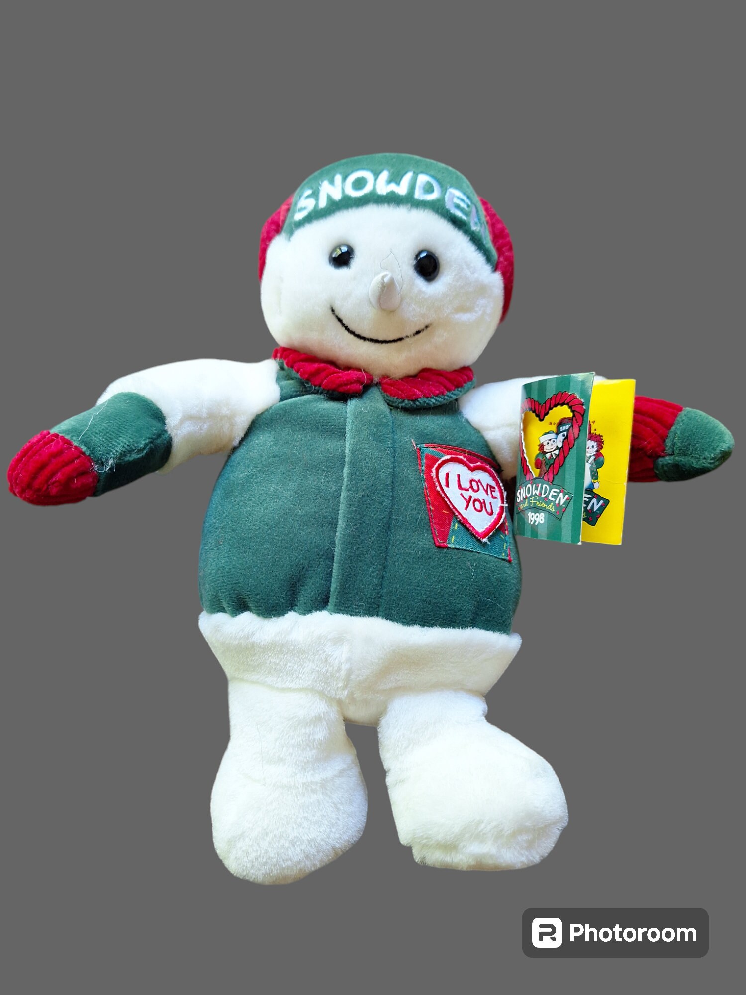 Vintage 1998 Snowden and Friends Snowman Stuffed Animal Character