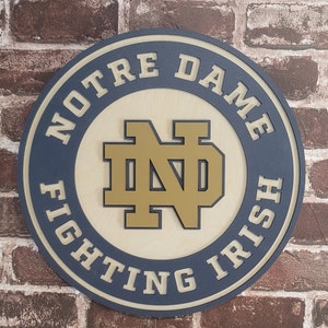 University of Notre Dame Wooden Sign