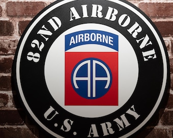 82nd Airborne Division U.S. Army Wall Sign – Military Plaque, Patriotic Decor