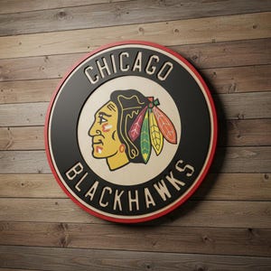 Wooden Chicago Blackhawks Sign - Etsy