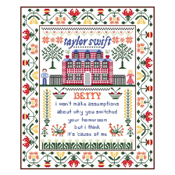 Lyric Sampler Cross Stitch - Etsy
