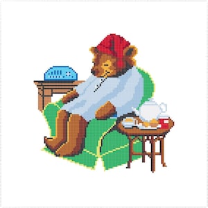 Celestial Spices Tea Sleepy Time Bear kruissteekpatroon | Digitale download