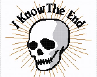 Phoebe Bridgers “I Know The End” Song Lyric Cross Stitch Pattern | Digital Download