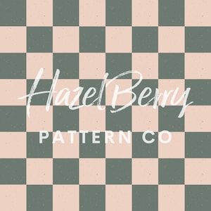 Retro Checkerboard Seamless Pattern, Digital Download, Green and Beige Checkerboard Pattern, Boy Seamless File, Gender Neutral Seamless File
