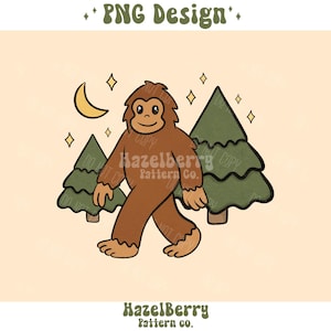 Big Foot PNG, Digital Download, Cryptid PNG, Cryptid Creatures Digital, Big Foot Design for T Shirts, Sublimation, Stickers