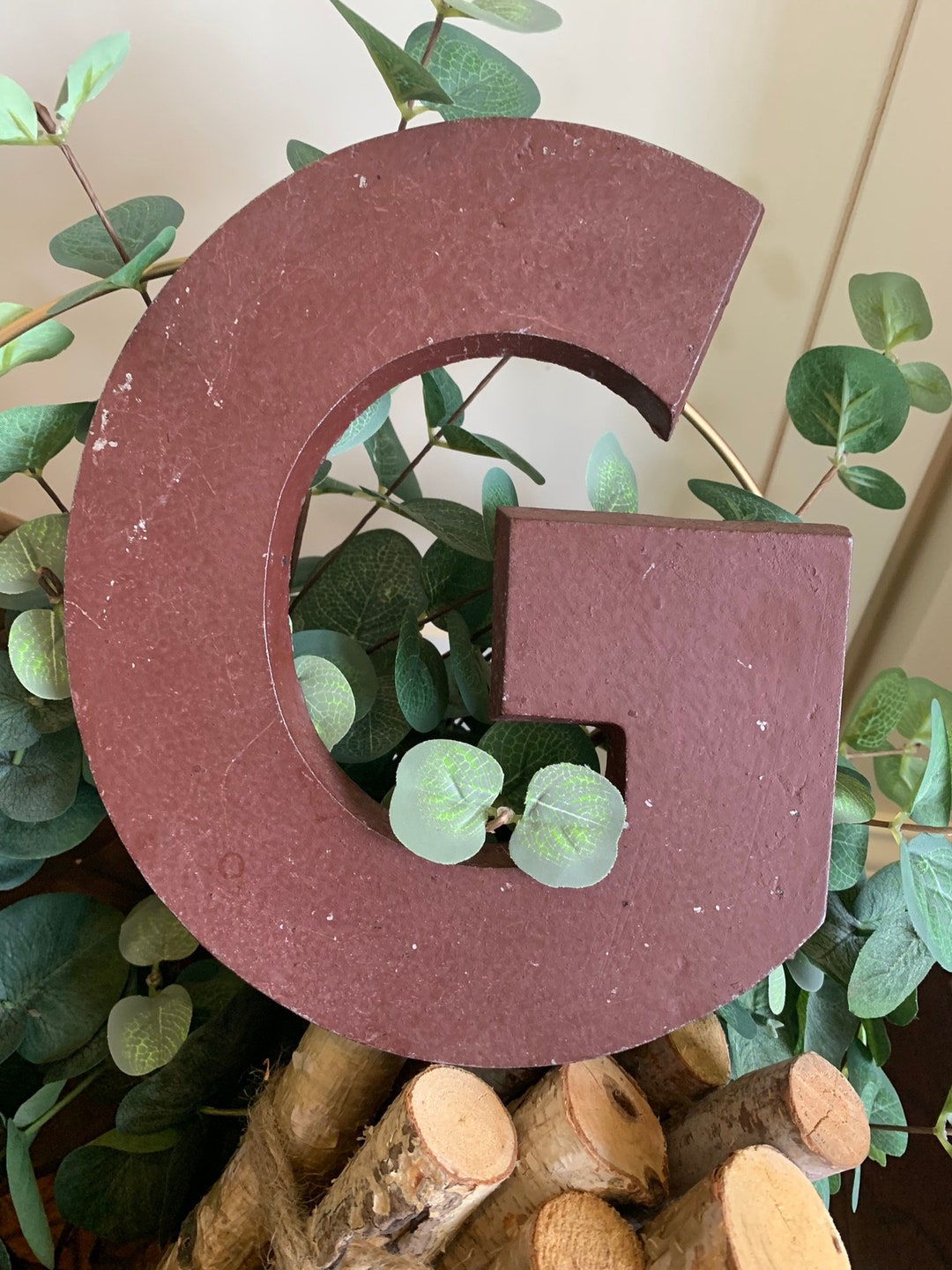 Vintage Outdoor Metal Letter G for Marquee Red Rust Burgundy Etsy