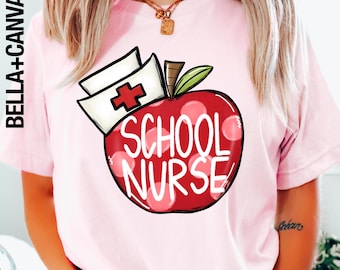 School Nurse Shirt, School Nurse Gifts for Women, Back to School Shirt For School Nurse, Apple Nurse Tee