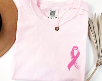 Comfort Colors® Breast Cancer Shirt, Pink Ribbon T Shirt, Cancer Awareness Shirt, Cancer Survivor Gift