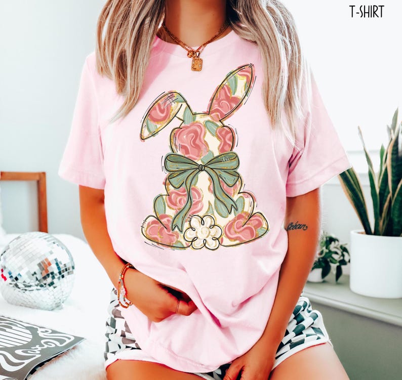 Coquette Bow Easter Tshirt,