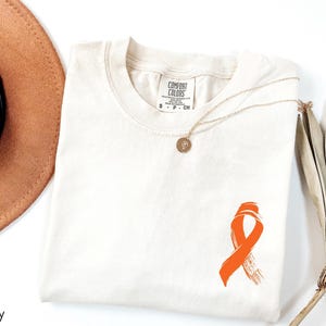 Comfort Colors® Leukemia Awareness Shirt, Orange Ribbon T Shirt, Leukemia Cancer Awareness Shirt, Leukemia Shirt