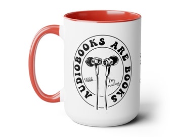 Shhh... I'm Reading Audio Books Are Books Book Lover Personalized Mug Gift  Audiobook Coffee Mug Audiobook Gift  Audiobook Reader