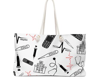 Bag for Nurse, Nursing tote bag, Overnight bag for Nurse, RN tote, LPN tote, RN work bag, work bag for Nurse, Nurse travel bag, healthcare