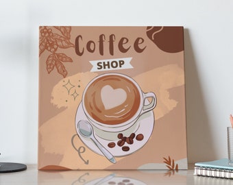 Coffee Shop Printable Art, Digital Download, Downloadable Art, Coffee Cup Digital Art, Wall Art