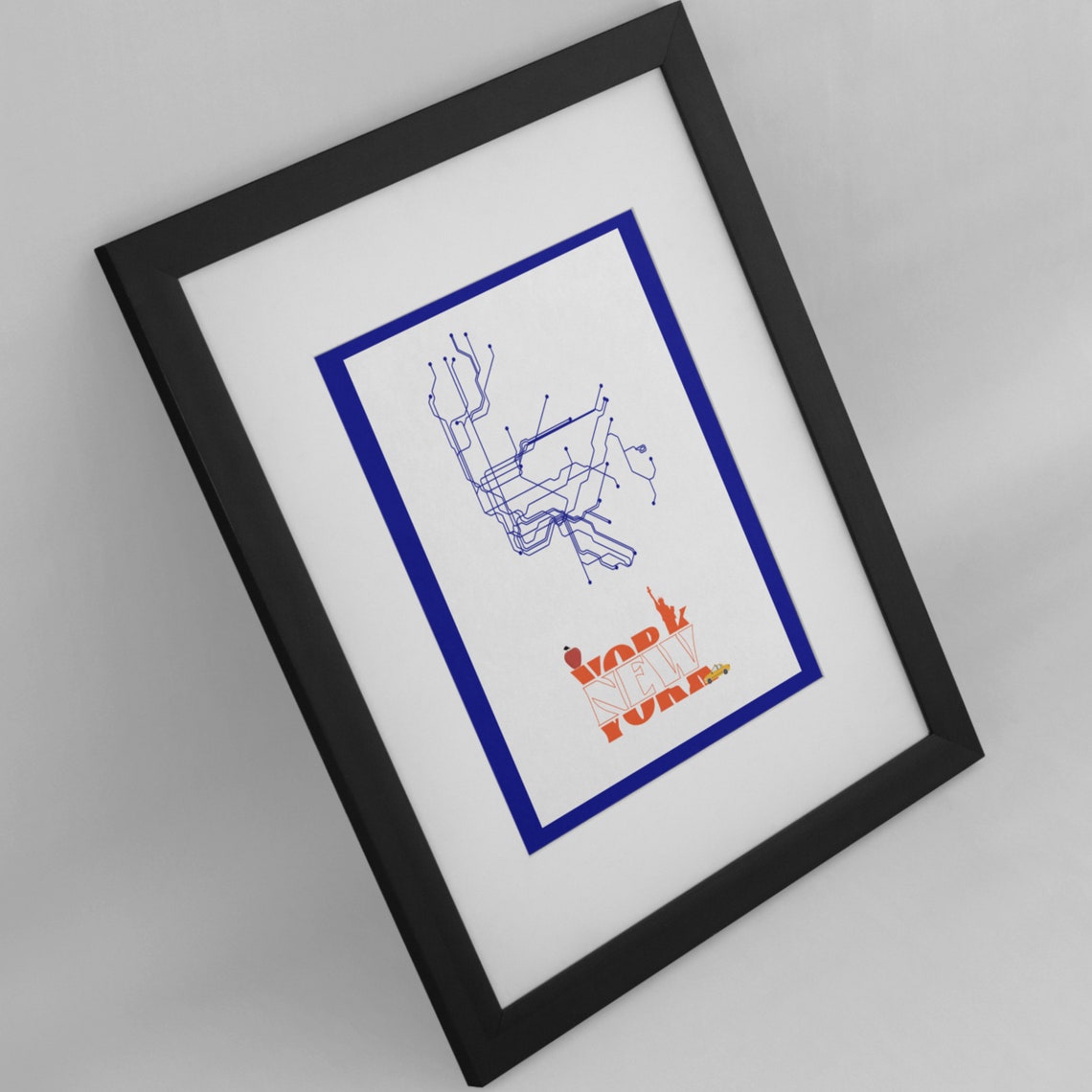New York City Subway Map Art Print, NYC Poster, Digital Download, Wall ...