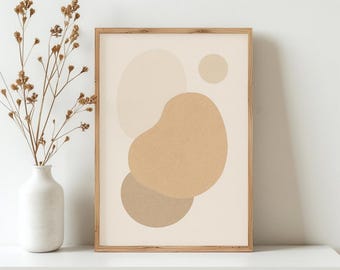 Terracotta Abstract Wall Art – Warm Earth Tone Printable Art | Modern Boho Minimalist Home Decor