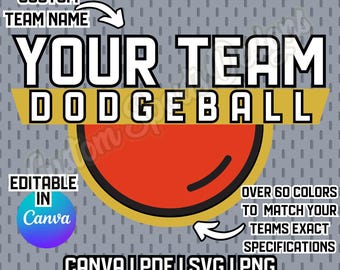 Custom Dodgeball Team Design, Personalized Sport Graphic, Canva, SVG, Intramural Dodgeball Team, Dodge Ball Tournament, Dodgeball League