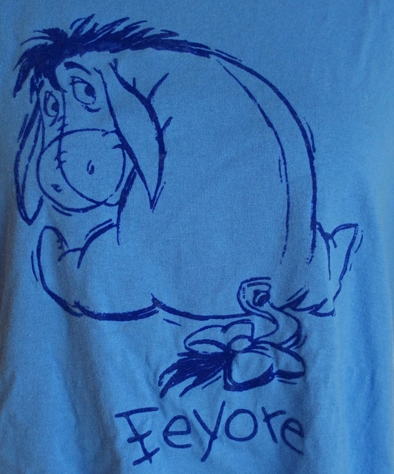 1990s Eeyore Blue T-Shirt / Disney Store - image 2