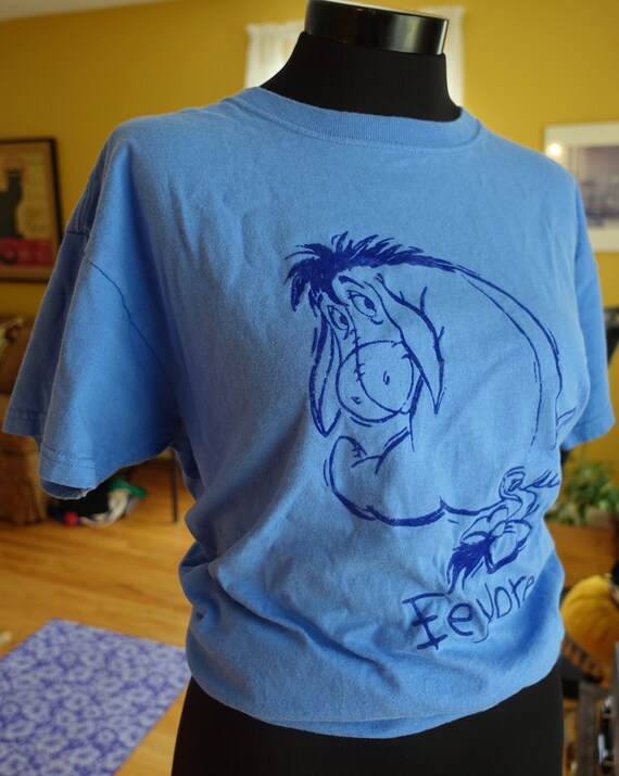 1990s Eeyore Blue T-Shirt / Disney Store - image 6