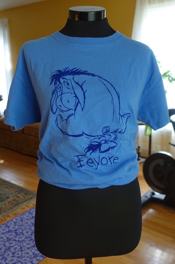 1990s Eeyore Blue T-Shirt / Disney Store
